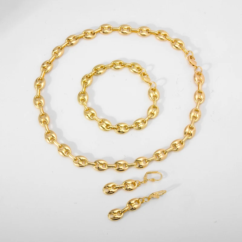 Диана Бэби Золотые украшения хип-хопа, покрытые 18-каратным золотом, набор высокого качества браслетов на руку, цепочка для мужчин, серьги для женщин.