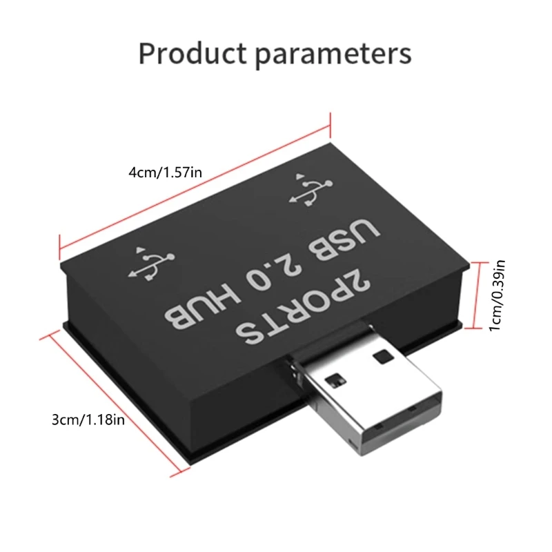 DN59 USB 2.0 Мужчина для удвоения концентратора разветвителя с внутренней резьбой
