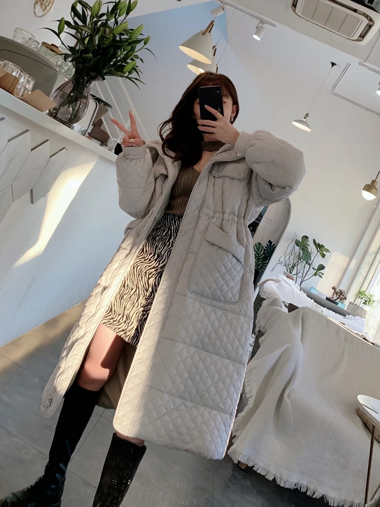 2023 Europe Style New Coat for Women Duck Down Padded Puffer Parkas with Large Huge Fox Fur Hood Female Ladies Clothes Oversize
