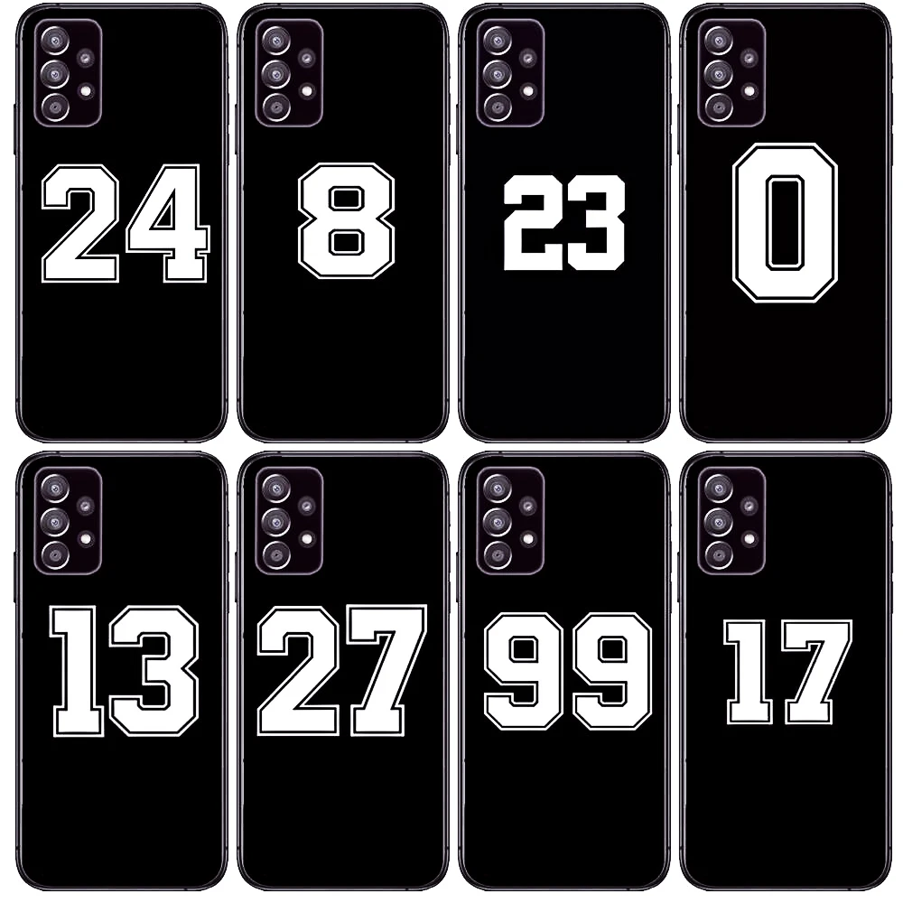 

Number-basketball Phone Case Hull For Samsung Galaxy A70 A50 A51 A71 A52 A40 A30 A31 A90 A20E 5G a20s Black Shell Art Cell Cove