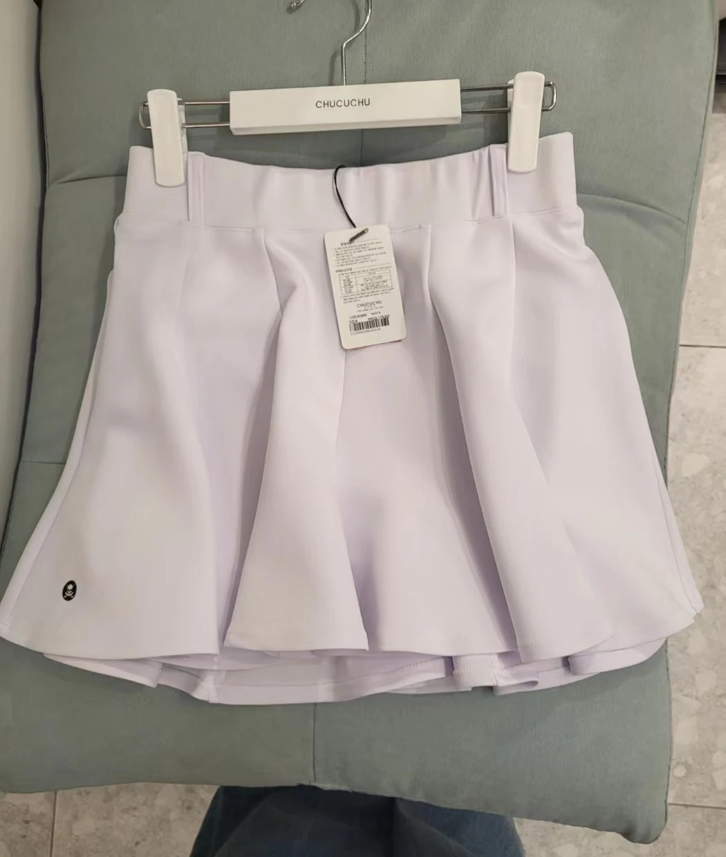 

Korean Spring and Autumn Golf Women's High Neck T-shirt High Waist Anti Glare Short Skirt Trouser Skirt