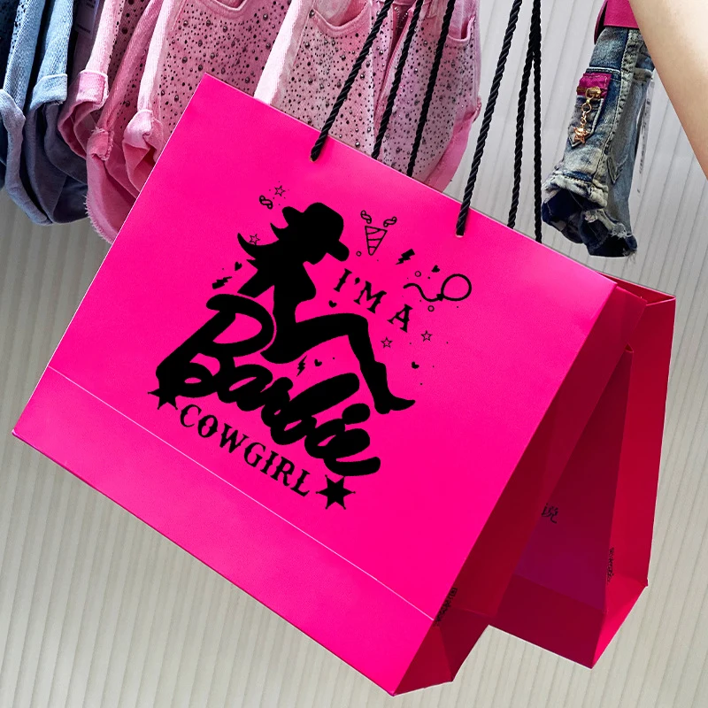 Ручная бумажная сумка Барби одежда обувь нижнее белье мобильный телефон большая