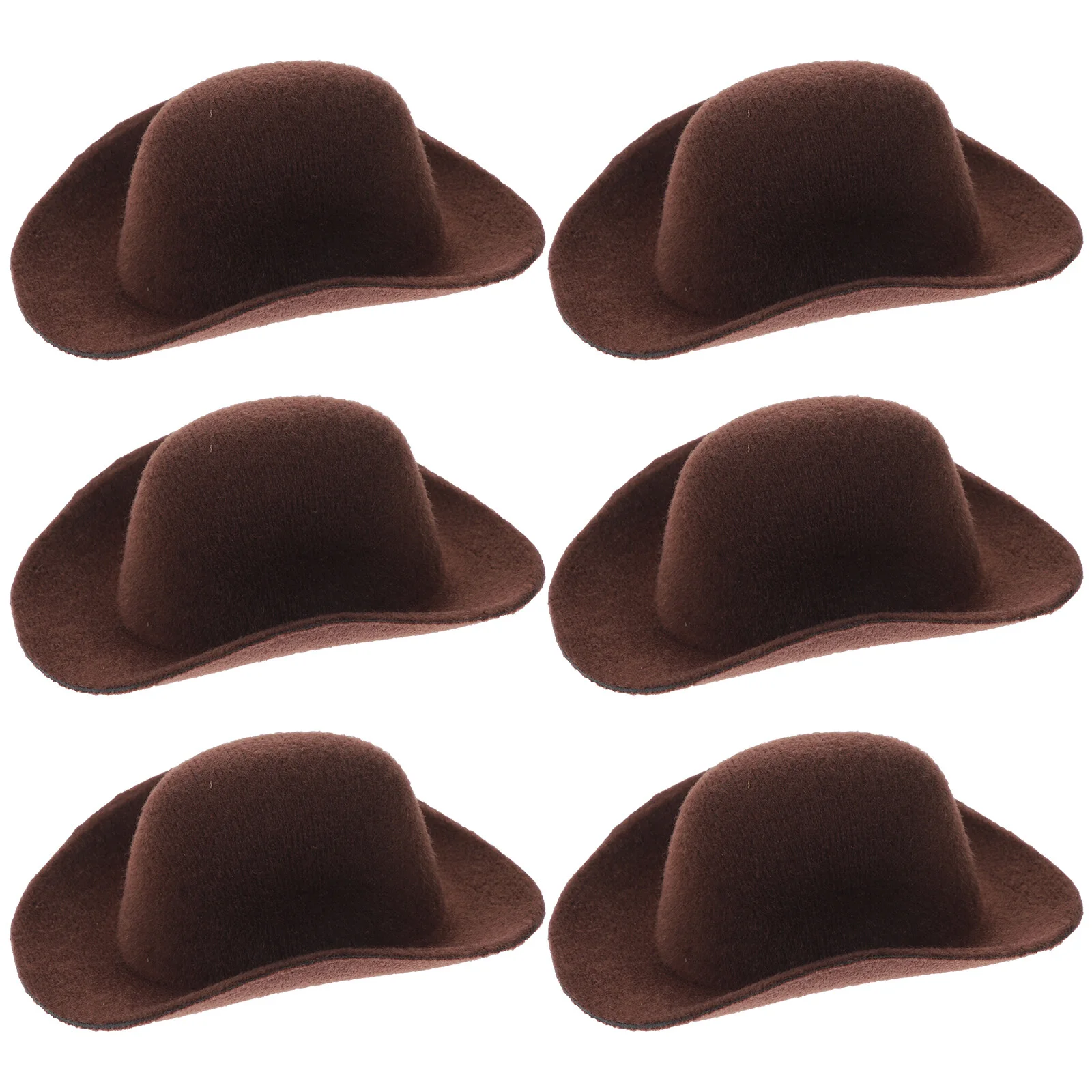 

6 Pcs Gift Pet Toy Miniature Hat Tiny Cowboy Hats For Crafts Little House Cloth