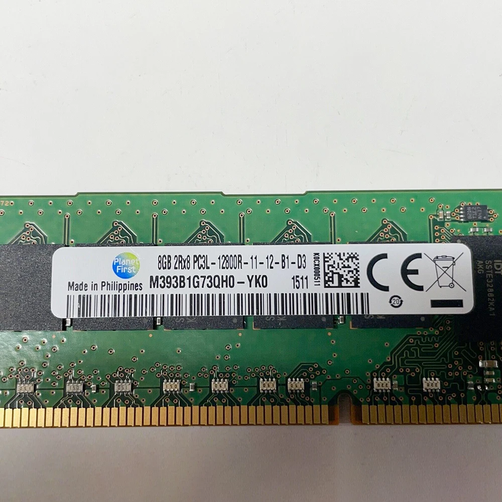 M393B1G73QH0-YK0 RAM 8G 8GB 2RX8 DDR3L 1600 PC3L-12800R ECC REG для Samsung, Серверная память, быстрая доставка, высокое качество