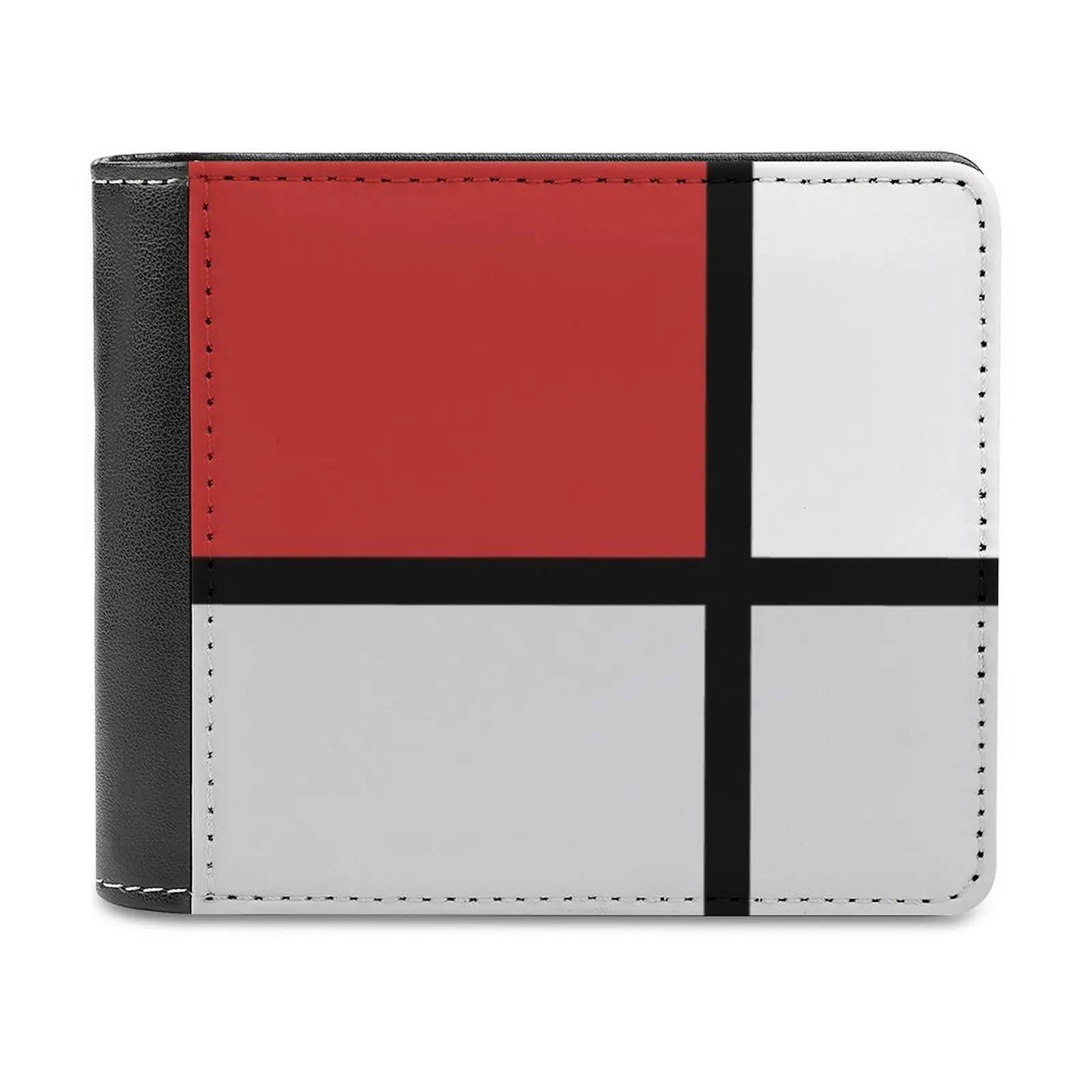 

De Stijl Artworks-Mondriaan Leather Wallet Credit Card Holder Luxury Wallet Mondriaan Piet Mondriaan Dutch Painter Pop Art De