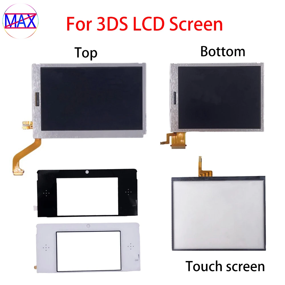 

Original New Top Upper / Lower Bottom LCD Display Screen For Nintendo 3DS LCD Screen Touch Screen Digitizer Replacement