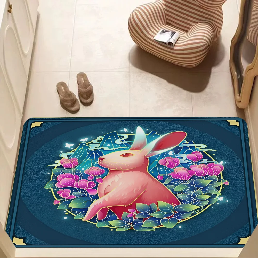 Chinese Style Bathroom Mat Kids Room Bedroom Decoration Balcony Anti-Slip Doormat Living Bedside Area Rugs