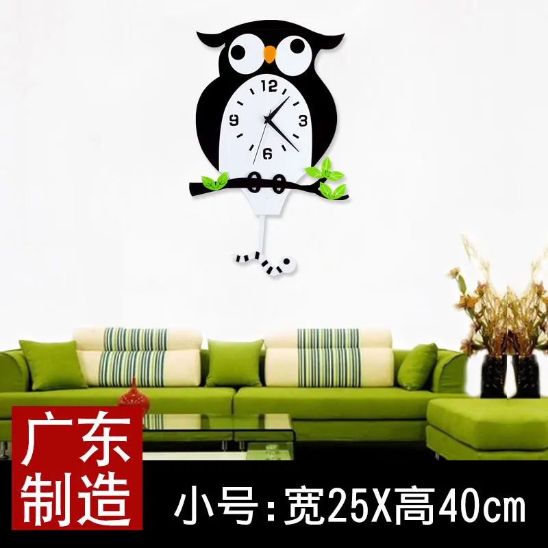 Милые Мультяшные настенные часы милые бесшумные цифровые кварцевые с животным
