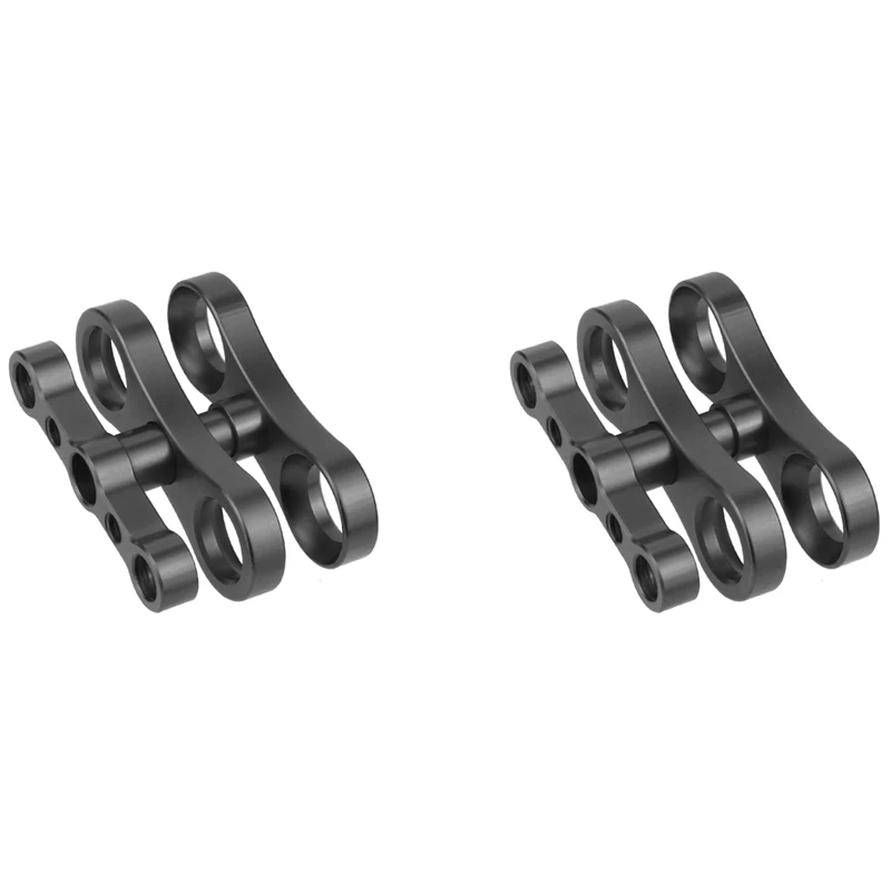 

2X Tripod Butterfly Clip Clamp 1Inch Ball Joint Arm 1/4 3/8 Mount For Gopro Cameras Underwater Diving Lights Torch