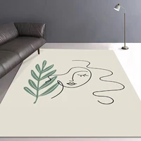 carpetnordic modern minimalist bedroom carpet living room study line art large size mat cloakroom non slip room decoration rug