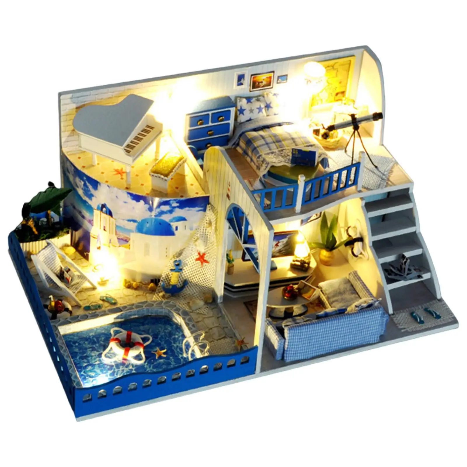 

3D Handcraft Toys Ornament Model with Furniture for Teens Birthday Gifts