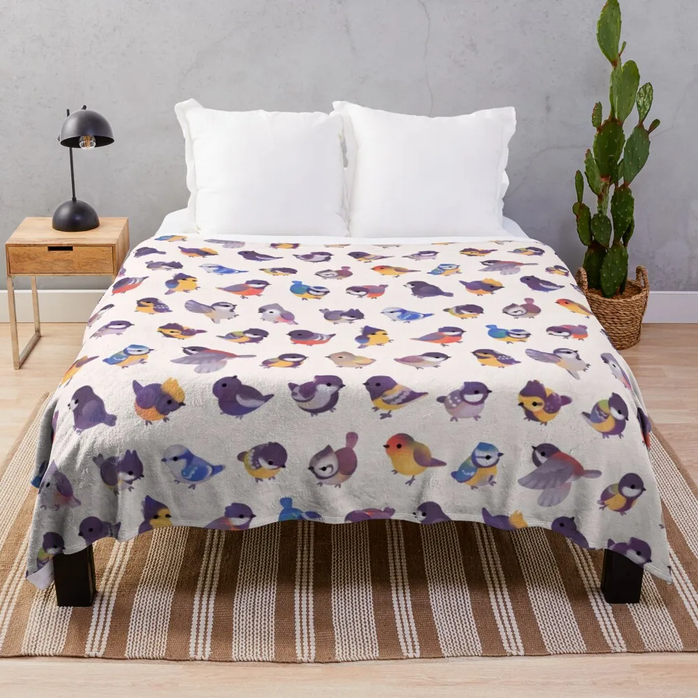 

Little bird (Paridae) Throw Blanket thermal blankets for travel
