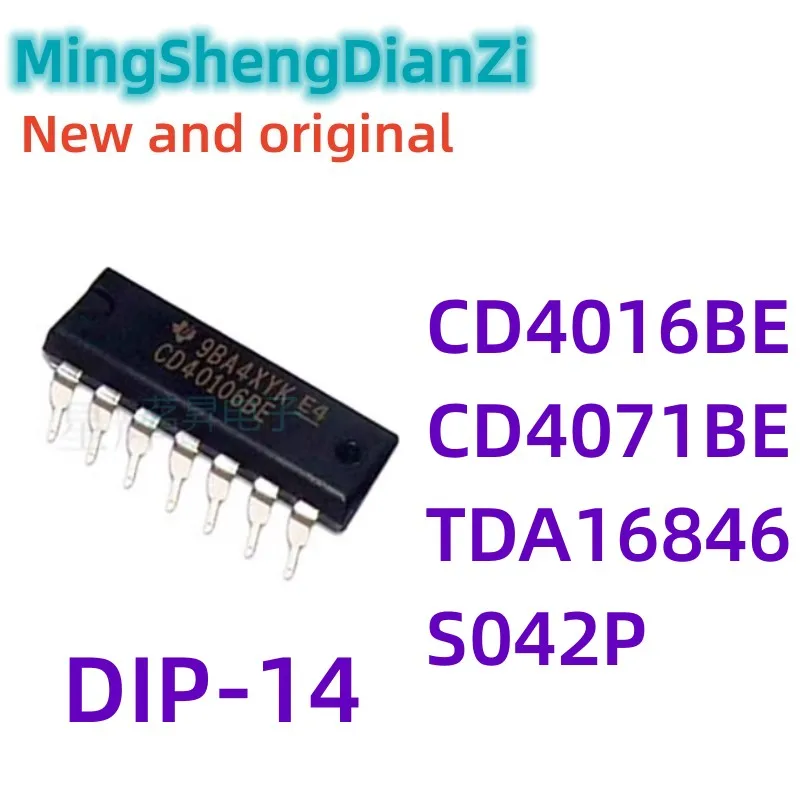 10 шт. CD4016BE DIP-14 CD4016 DIP14 4016BE DIP CD4071BE CD4071 4071BE TDA16846P TDA16846-2P TDA16846 TDA16846-2 P S042P S042 IC