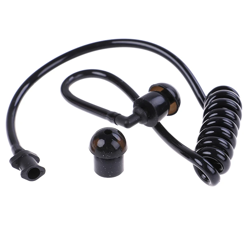 

Black Radio Earpiece Headset Spring Air Tube Replacement Walkie Talkie Earphone Coil Acoustic Air Tube Earplug Replacement