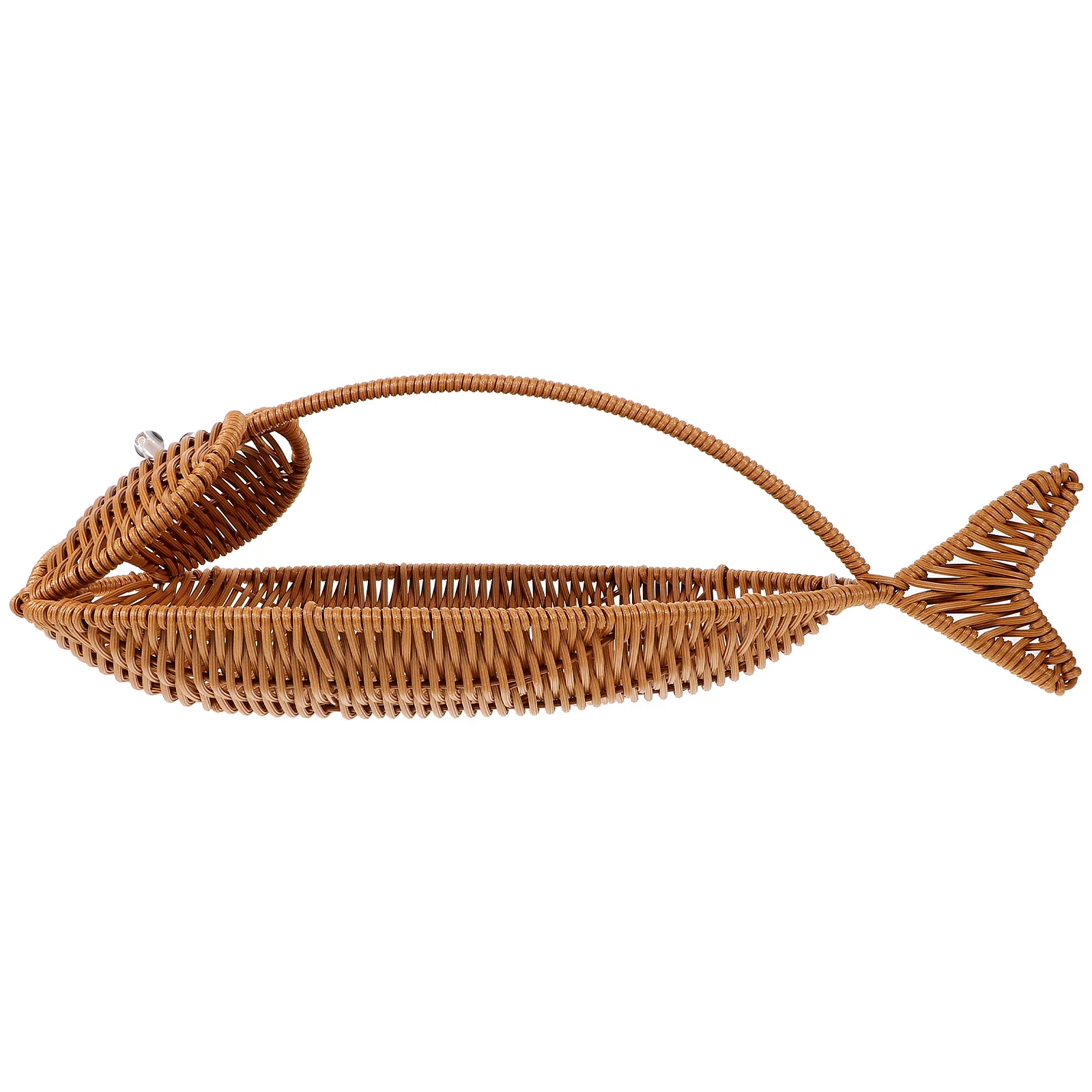 

Woven Basket Fish Shaped Woven Basket Fruit Basket Imitation Rattan Woven Basket