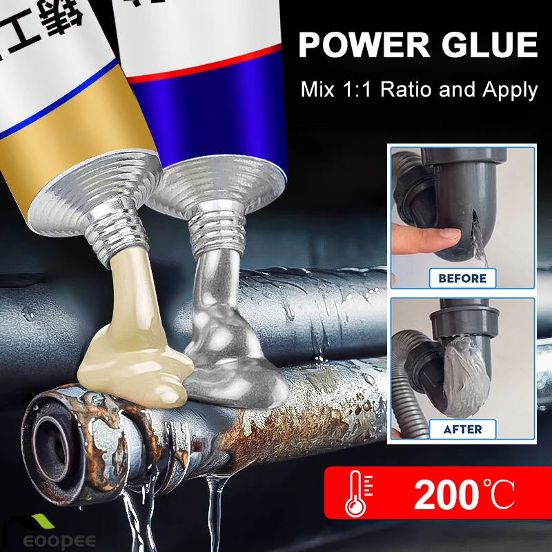 20/50/70/100 г сильный клей для ремонта металла сварочный наполнитель высокопрочный
