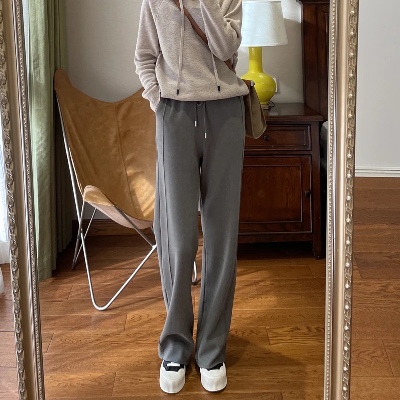 

A Long pants women's wide-leg pants women's drape casual loose and thin nine-point leggings