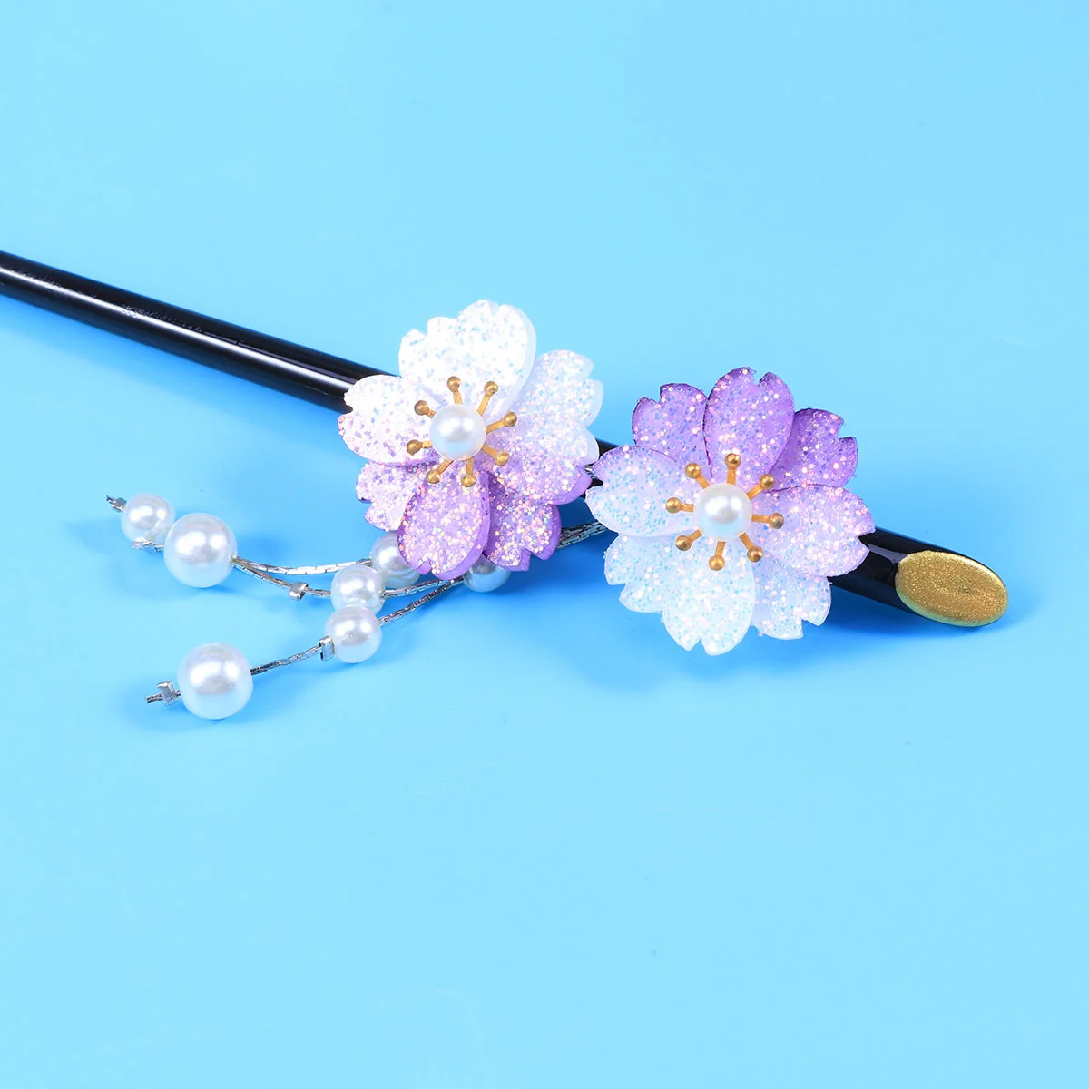 Акриловая заколка для волос винтажная палочка женщин цветы белый древний стиль