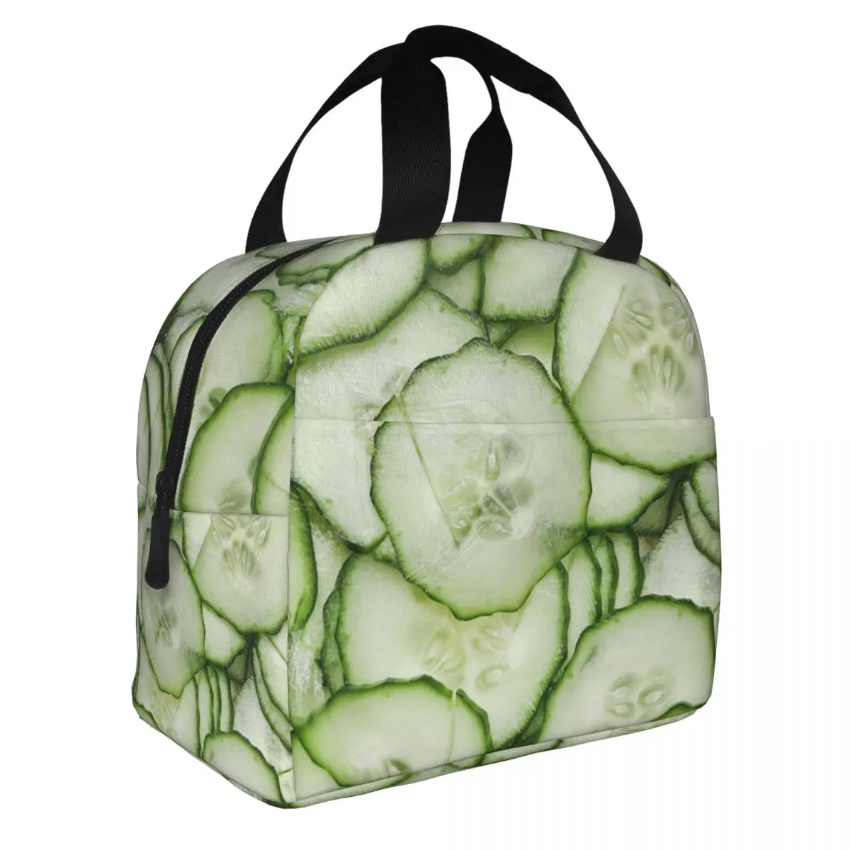 Cucumber Lunch Bento Bags Portable Aluminum Foil thickened Thermal Insulation Oxford Cloth Lunch Bag for Women Men Boy