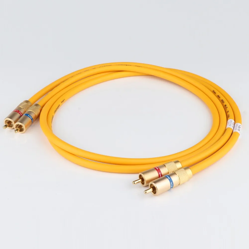 

Pair Van Den Hul M.C D-102 MK III HYBRID (Halogen F) hifi Audio Cable with Gold plated RCA jack RCA to RCA VDH extension cable