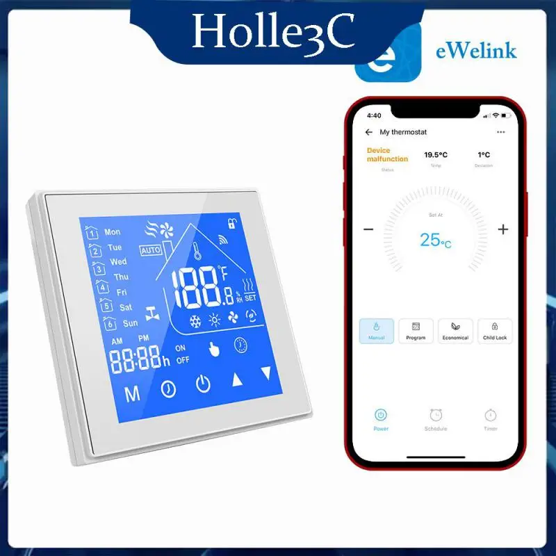 

Wifi App Control Thermostat Controller Temperature Switch For Gas Water Heater Electric Floor Ntc Sensor Ewelink