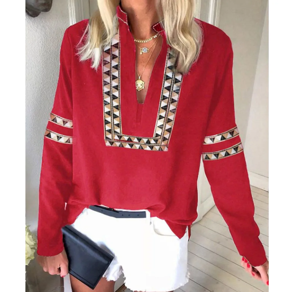 

Women Printing Round Neck Long Sleeve Casual Blouse Sweatshirt Shirt Sleeve Tunic Top Woman Womens Graphic T Shirts