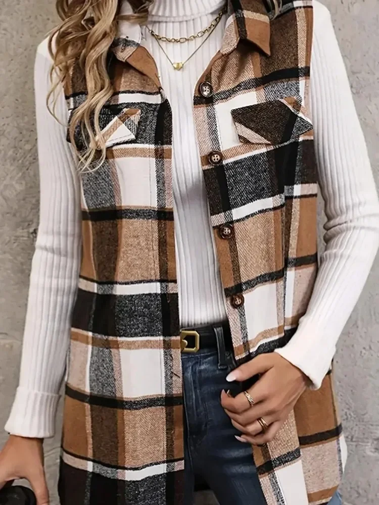 Plus Size Женский Жилет Без Рукавов Больших Размеров 1xl-5xl