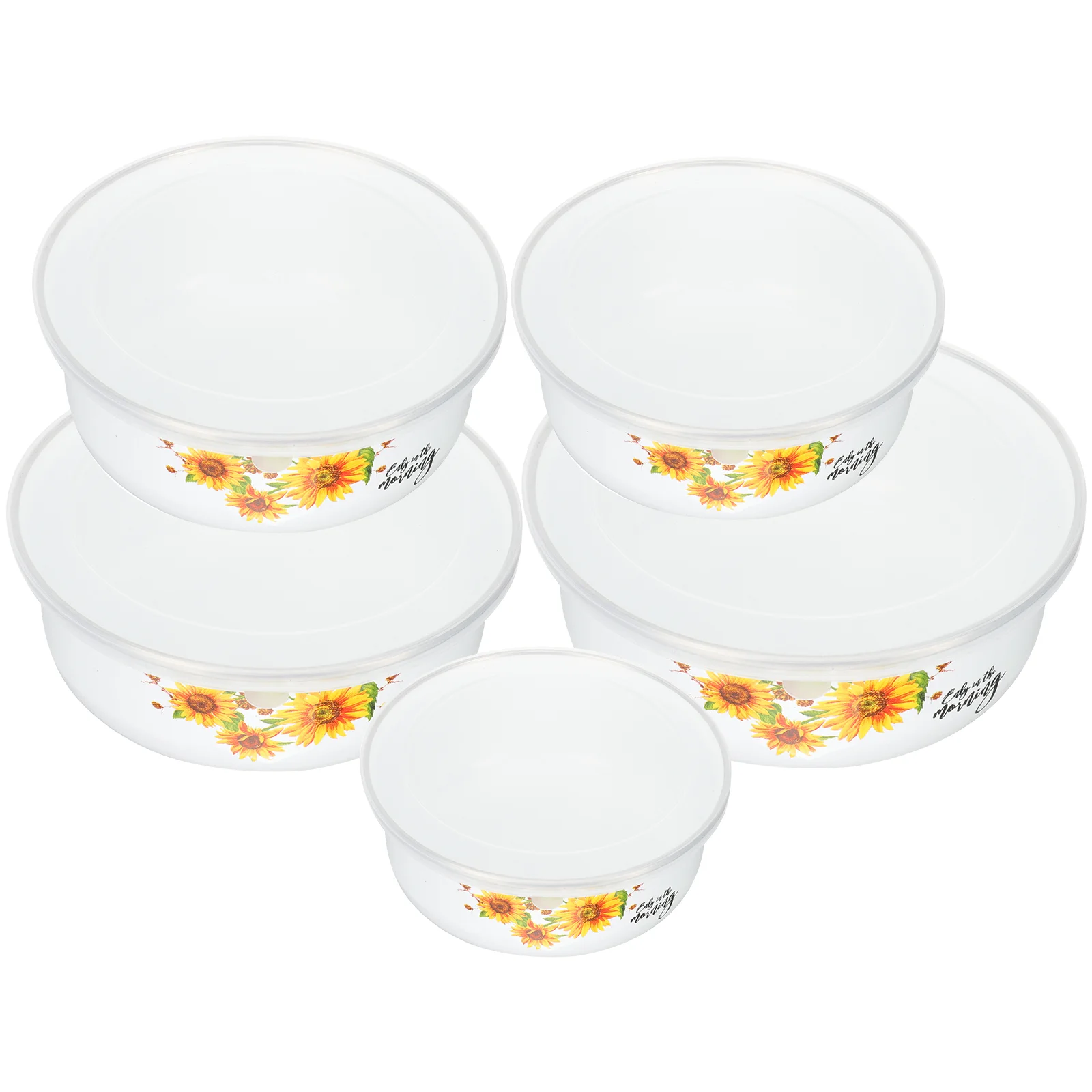 

Bowl Bowls Salad Mixing Enamel Noodle Soup Kitchen Lids Ceramic Instant Lid Basin Camping Container Rice Egg Keeping Fresh Box