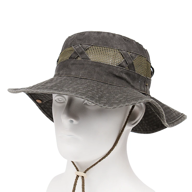 

2022 new men's summer outdoor fishing hat big brim fisherman hat
