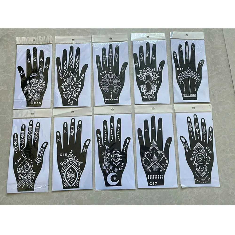 

Painting Airbrush Arm Leg Feet Hollow Drawing Body Art Template Temporary Decal Tattoo Stencils India Henna Kit