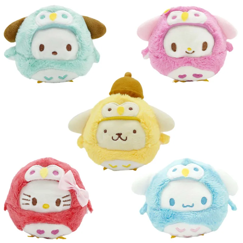 

10cm Sanrioed Anime Kawaii Cinnamoroll Purin Dog Kt Cat My Melody Plushie Doll Cartoon Cute Stuffed Plush Pendant Toys Kids Gift