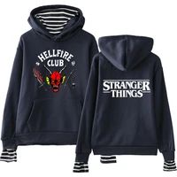 fake two pieces hoodies hellfire club sweatshirts large size sweatshirt harajuku y2k clothes black unisex pullovers for men