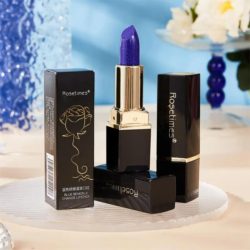 

Blue Rose Lip Temperature Color Changing Natural Long Lasting Waterproof Lipstick Lip Stain Gloss Moisturizing Woman Makeup