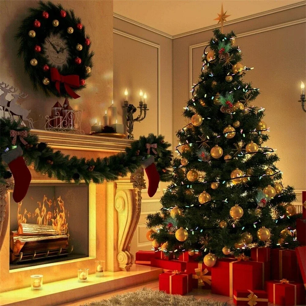 Рождественская искусственная сосновая шишка красная ягода домашний декор для