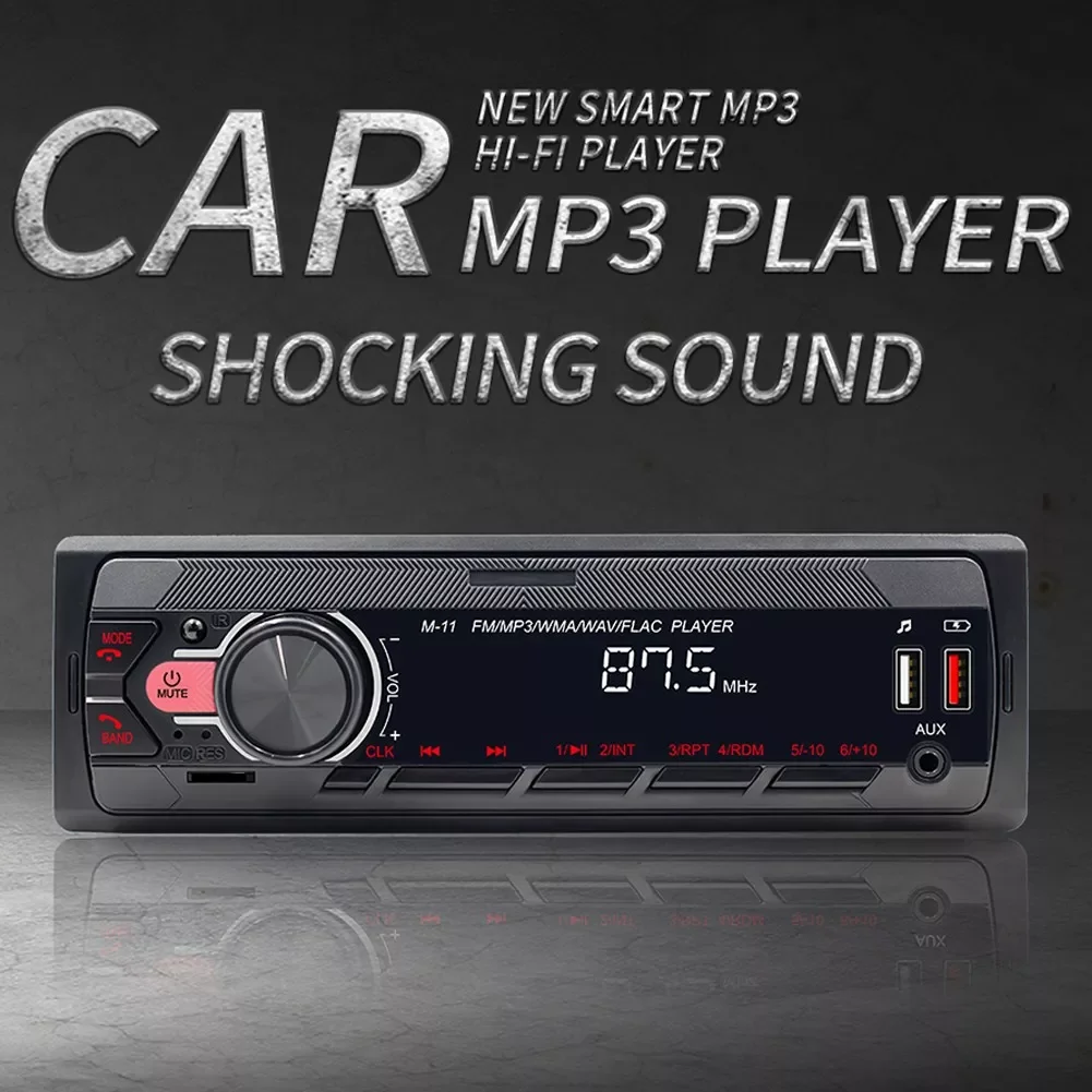 

Мультимедийный стерео-плеер с FM-приемником, Bluetooth, mp3-плеером, цветным освещением, 2900, USB, FM-радио, проигрыватель с подключением к приложению