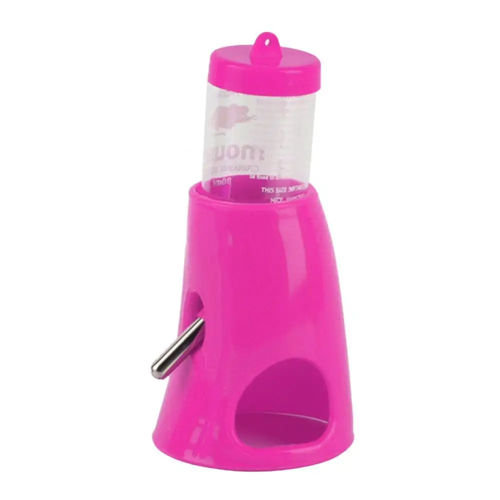 

Pet 80ml Hamster Mice Water Bottle Holder Dispenser Base Hut Nest Feeder Hideout