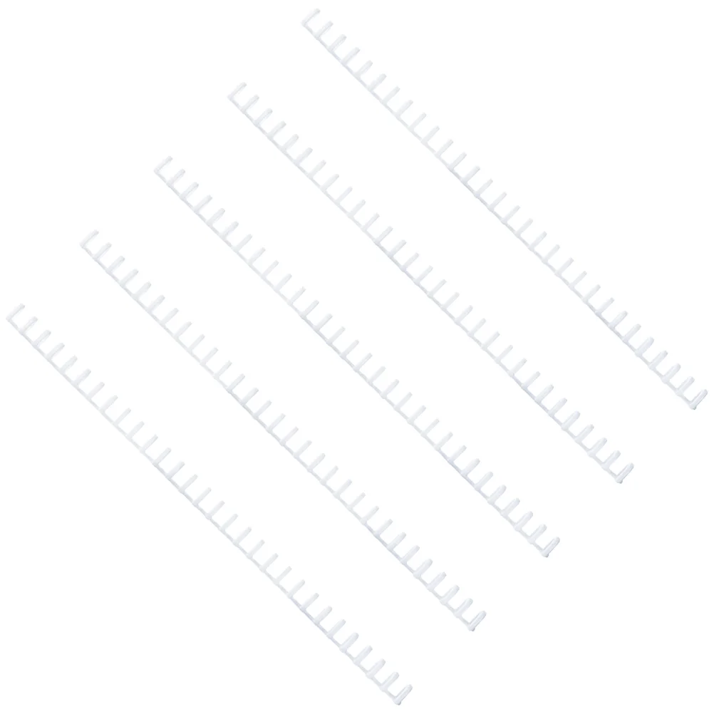 

5Pcs Binding Combs Double Loop Binding Wires Loose Leaf Binders Wire Ring Binding Bars for Office School 10mm White