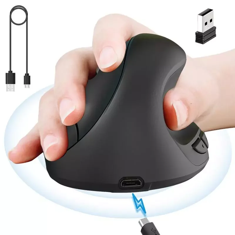 

Вертикальная мышь 2,4G, мышь для настольного ПК, 6 кнопок, цифровая эргономичная мышь с регулируемой чувствительностью DPI для