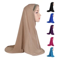 h063 muslim hijab islamic scarf woman one piece amira cap headscarf full cover soft hijabs arab prayer shawl wrap headwear