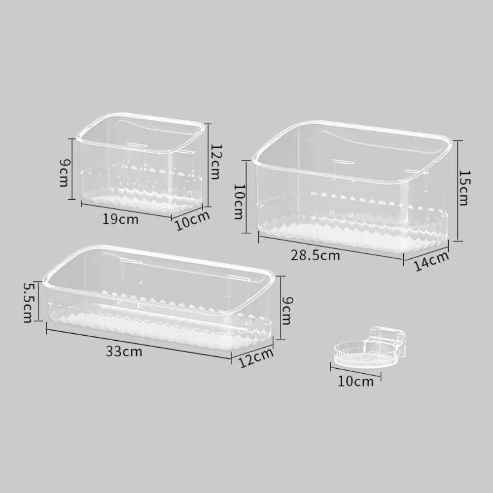 Прозрачный настенный органайзер для ванной комнаты Кухонный Контейнер хранения
