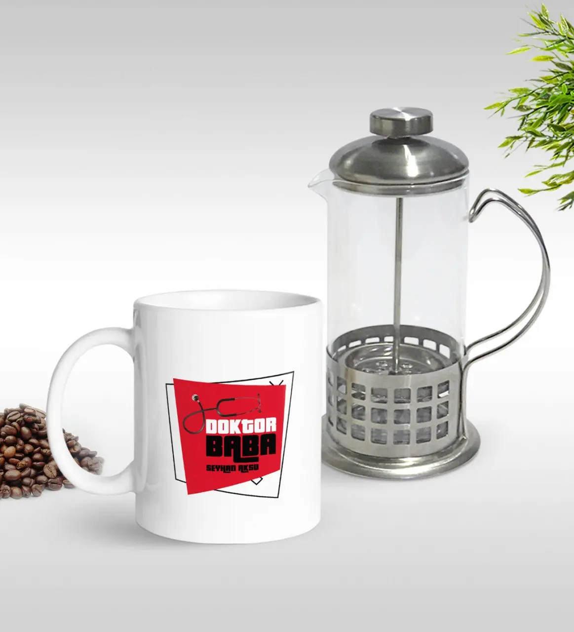 

Персонализированные доктор папа дизайн кружка & Французский Пресс Seti-1