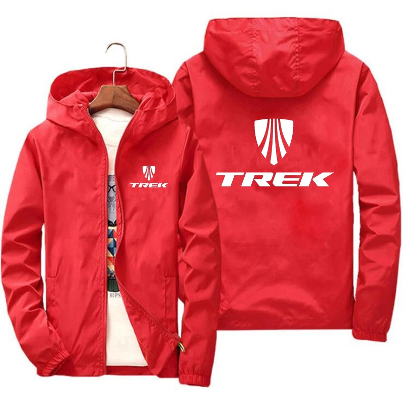 

TREK Mountain Bike Spring and Summer Men's Printed Casual Jacket with Zipper Hoodie Baseball Pilot Waterproof Jacket M-7XL