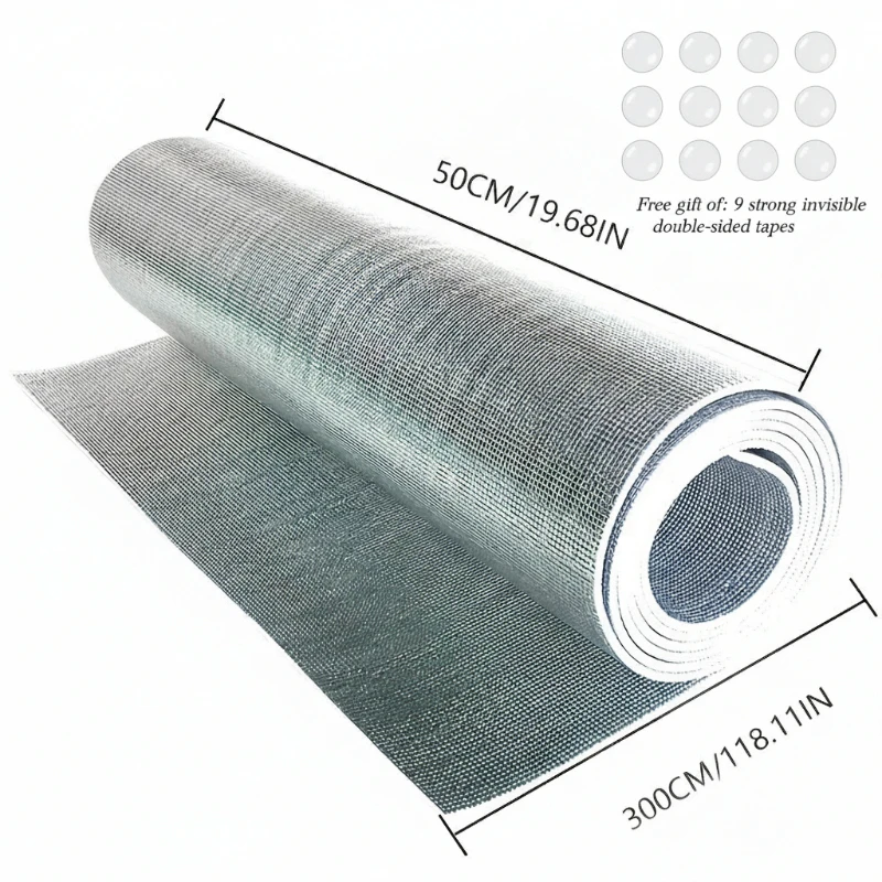 

Рулон 3,5 Мм X 50x300 См, Двухсторонняя Светоотражающая Алюминиевая Фольга, Тепло- И Звукоизоляционная Прокладка Для Окон