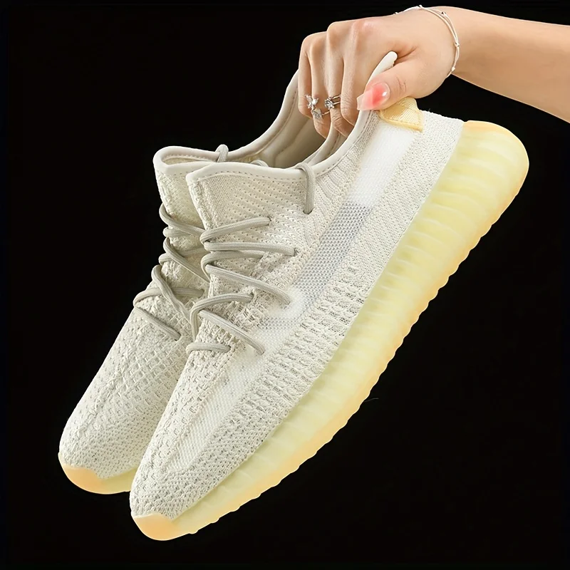 

Men's Knitted Breathable Lightweight Comfy Casual Shoes, Non-Slip Sneakers For Traveling Jogging
