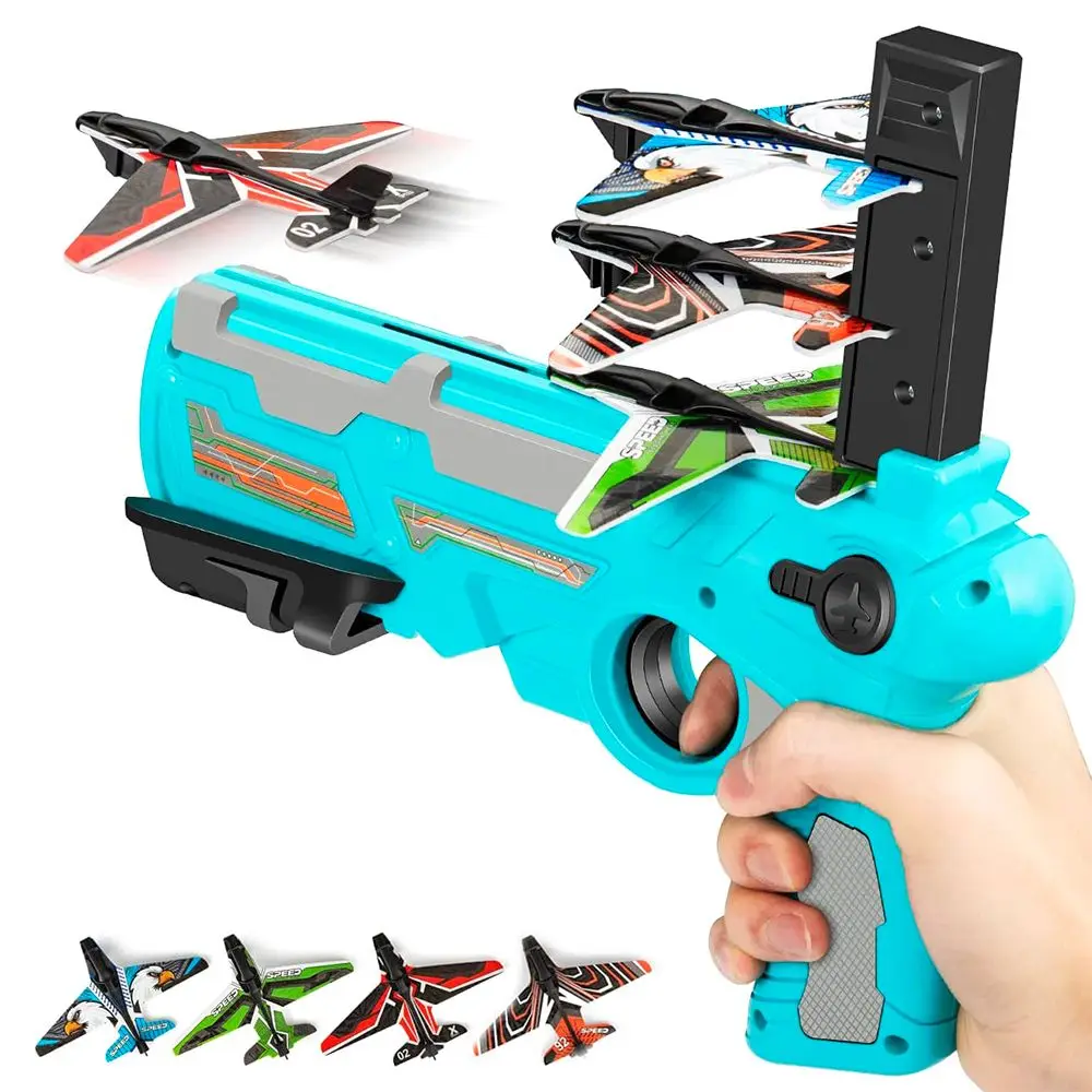 

DIY Outdoor Airplane Model Children Kids Gift Airplane Launcher Flying Glider Foam Plane Aircraft Toy