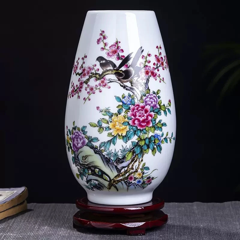 2 Pics Set With Cushion Jingdezhen Ceramic Vases Vintage Chinese Traditional Vases Home Decor Animal Vases 4