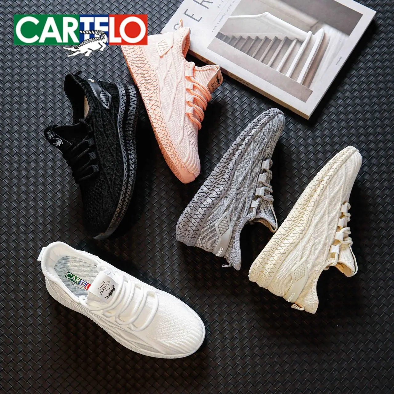 

23ss CARTELO мужская обувь, модная белая мужская повседневная кожаная спортивная обувь, мужская обувь на плоской подошве