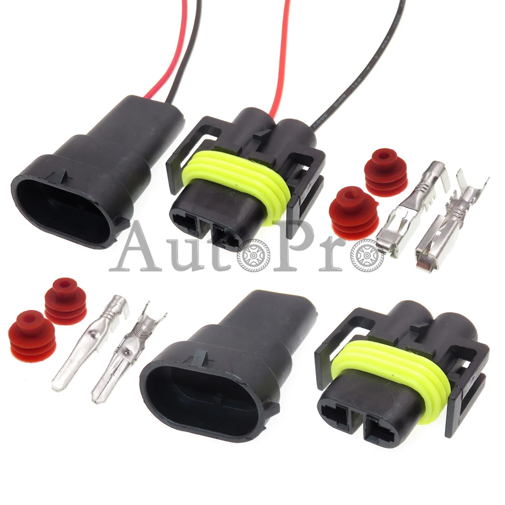 1 Set 2 Hole 12124819 12124817 Auto Fog Lamp Male Female Docking Electric Wire Socket For H8 H9 H11 880