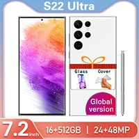 s22 ultra 5g big screen smartphones 7 2inch celular cellphone face id unlock 5600mah 16gb512gb 24mp48mp cellphone unlock