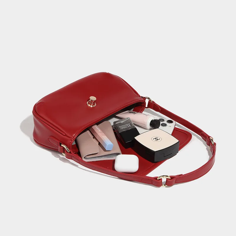 Retro One-shoulder Bag, Hand-held Woman's Bag, Fall 2023 New Versatile Fashion Cross-body Bag, Small Square Bag Under The Arm